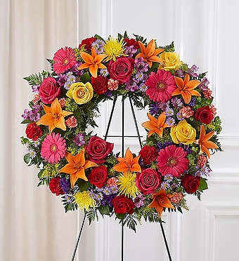 Serene Blessings&trade; Standing Wreath- Bright