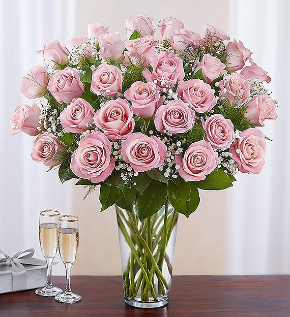 24 Long Stem Pink Roses